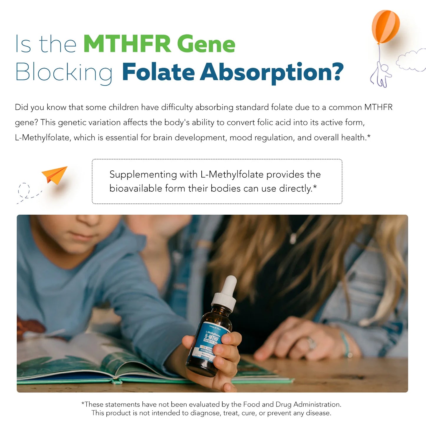 Nuevera Organic Kids Methylfolate + B12 Drops
